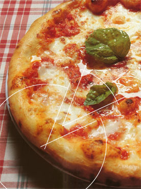 Pizza with Mozzarella and Tomatoes